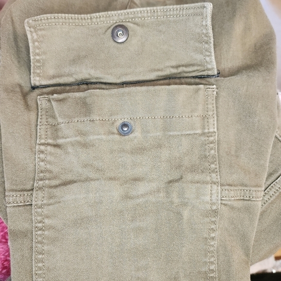 Zara green skinny cargo Khakis - Picture 9 of 12